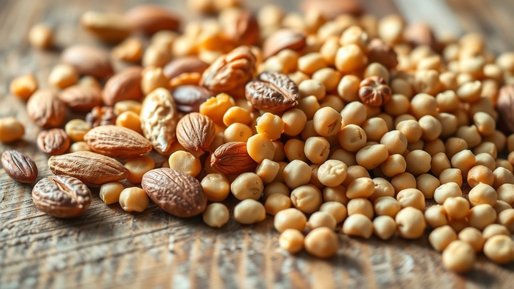 nuts and legumes nourish birds